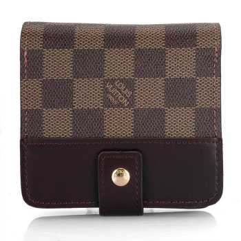 1:1 Copy Louis Vuitton Damier Ebene Canvas Zip Compact N61168 Replica - Click Image to Close